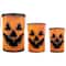 3 Piece Black & Orange Metal Pumpkin Lantern Halloween Decoration Set